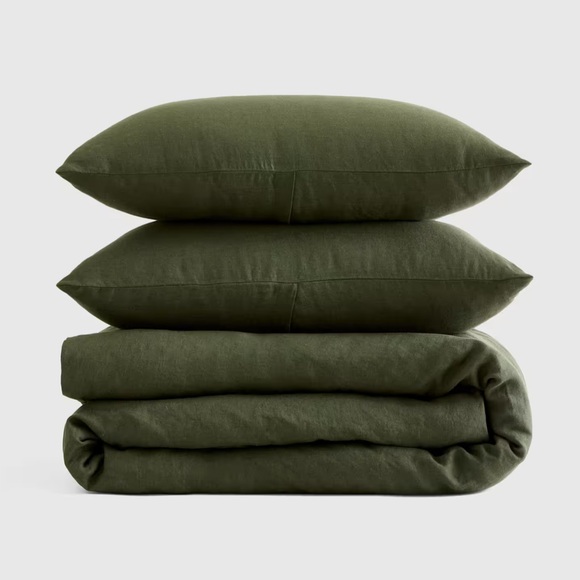 Quince Other - NWOT QUINCE European Linen Duvet Cover Set King/Cal King Pine 1648